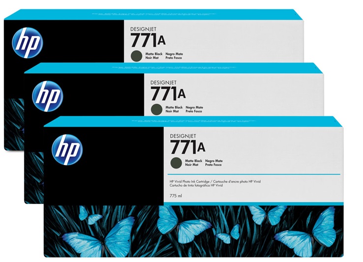 Tinta para Plotter HP DesignJet Z6600 - HP 771A  775ml | 2208 - HP 771A / Original Tinta. El Kit Incluye: B6Y15A B6Y17A B6Y18A B6Y20A B6Y21A B6Y22A HP771A