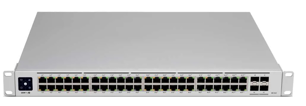 Switch 48-Puertos / Ubiquiti UniFi USW-48 | 2404 - Switch Administrable Capa 2 con 48-Puertos Gigabit Ethernet, 4-Puertos SFP Gigabit, Capacidad de conmutación: 104 Gbps, Tasa de reenvío de 77.4 Mpps, Diseño de montaje en rack (1U)