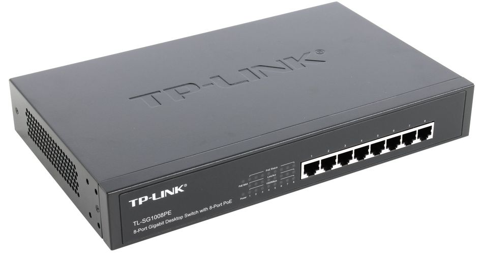 TP-Link TL-SG1008MP / Switch PoE  8-Puertos | 2405 - Switch PoE No Administrable con 8 Puertos LAN Gigabit, Presupuesto PoE 126W, Capacidad de Conmutación: 16Gbps, Tabla MAC Address: 4K, Memoria de Búfer: 1.5 Mbits, Consumo: Max. 140W