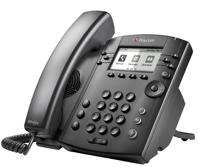 Teléfono IP - Polycom VVX 310 / 6 líneas | 2208 - 2200-46161-025 / Teléfono IP, 6 líneas, Teclas programables, Identificación de llamada/línea compartida, Identificación de línea flexible, Transferencia, retención, direccionamiento y captura de llamada
