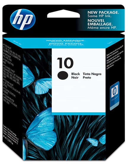 Tinta para Plotter HP DesignJet 500 / HP 10 69 ml | 2208 - C4844A / Original Tinta HP 10 69ml Negro. HP10 