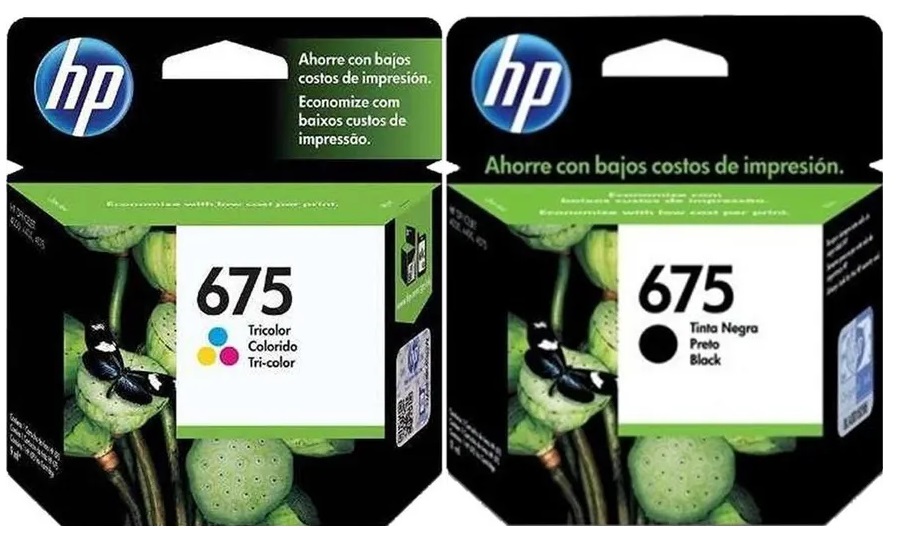 Tinta para HP OfficeJet 4000 / HP 675 | 2301 - Original Ink Cartridge. El Kit Incluye: CN690AL Negro, CN691AL Tricolor. HP675 