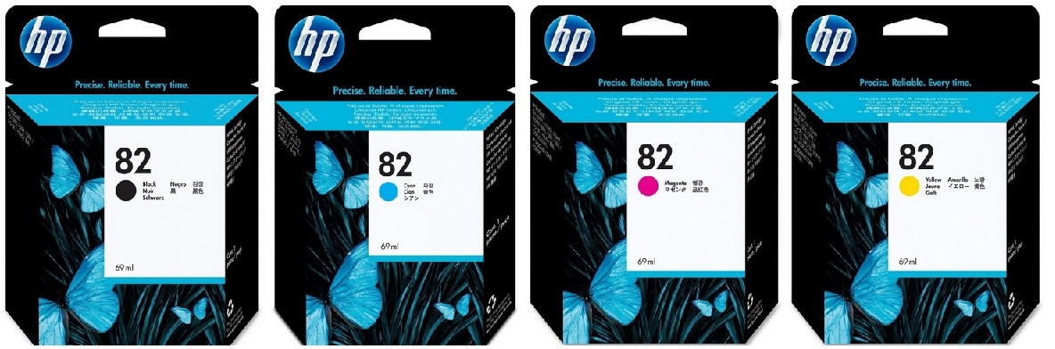 Tinta para Plotter HP DesignJet 510 / HP 82 69ml | 2208 - HP 82 / Original Ink Cartridge Color CMY. El Kit Incluye: C4911A C4912A C4913A HP82 