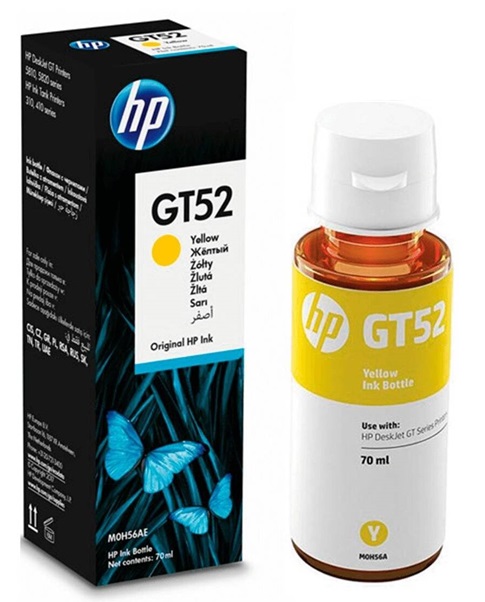 Tinta HP GT52 M0H56AL Amarillo / 70 ml | 2405 - Cartucho de Tinta HP M0H56AA Amarillo de 70 ml. Rendimiento Estimado: 8.000 Páginas con al 5% 