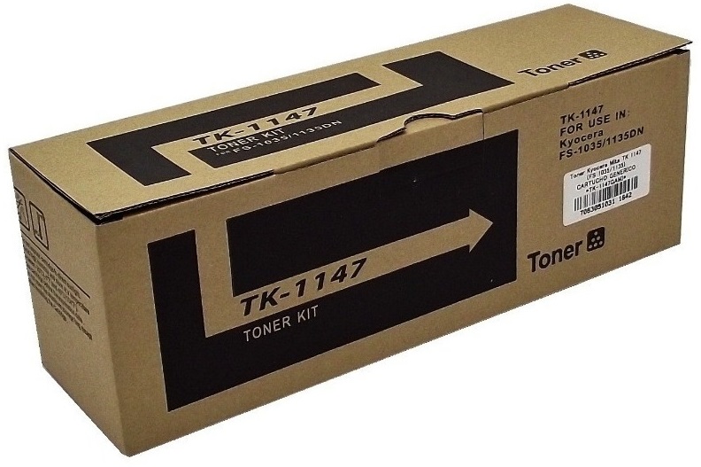 Toner Kyocera TK-1147 / Negro 12k | 2404- Toner Original Kyocera TK-1147 Negro. Rendimiento 12.000 Páginas al 5%. FS-1035MFP FS-1135MFP FS-M2035DN FS-M2535DN 