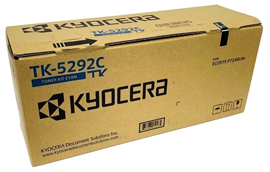 Toner Kyocera TK-5292C / Cian 13k | 2404 - Toner Kyocera TK-5292C Cian. Rendimiento 13.000 Páginas al 5%. 1T02TXCUS0 Kyocera FS-P7240cdn 