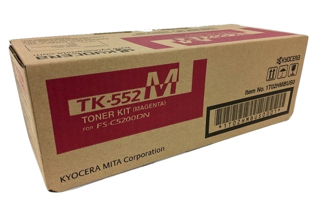 Toner Kyocera TK-552M / Magenta 6k | 2404 - Toner Kyocera TK-552M Magenta. Rendimiento 6.000 Páginas al 5%. 1T02HMBUS0 FS-C5200dn 