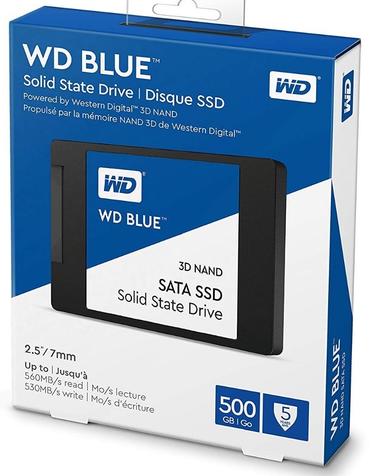 SSD SATA 1TB / WD Blue | 2203 - WDS100T2B0A / SSD Western Digital, Unidad de Estado Solido, Formato 2.5'', Tecnología 3D V-NAND, Interface SATA III 6 Gb/s, Lectura 560 Mbps, Escritura 530 Mbps