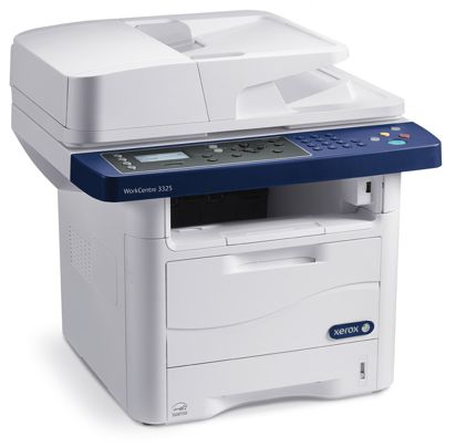 Xerox WorkCentre 3325: Fotocopiadora Laser Monocromatica, Funciones: Impresora - Copiadora - Escáner - Fax, 35ppm, 600dpi, Duplex Impresión, Ram 256MB, Conectividad: USB 2.0, Wi-Fi, LAN Port Gigabit, Bandeja: 1x 250h, Garantía 1 Año
