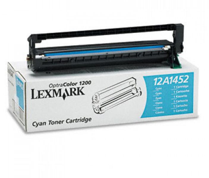 Toner Original - Lexmark 12A1452 Cian | Para uso con Impresoras Lexmark Optra 1200 Lexmark 12A1452  Rendimiento Estimado 6.500 Páginas con cubrimiento al 5%
