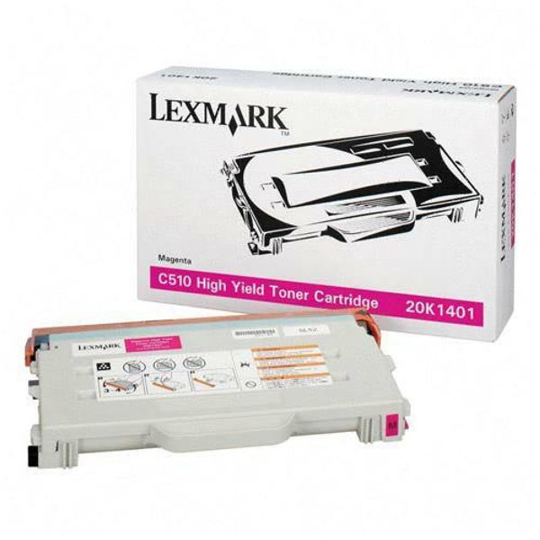 Toner Original - Lexmark 20K1401 Magenta | Para uso con Impresoras Lexmark C510 Lexmark 20K1401  Rendimiento Estimado 6.600 Páginas con cubrimiento al 5%