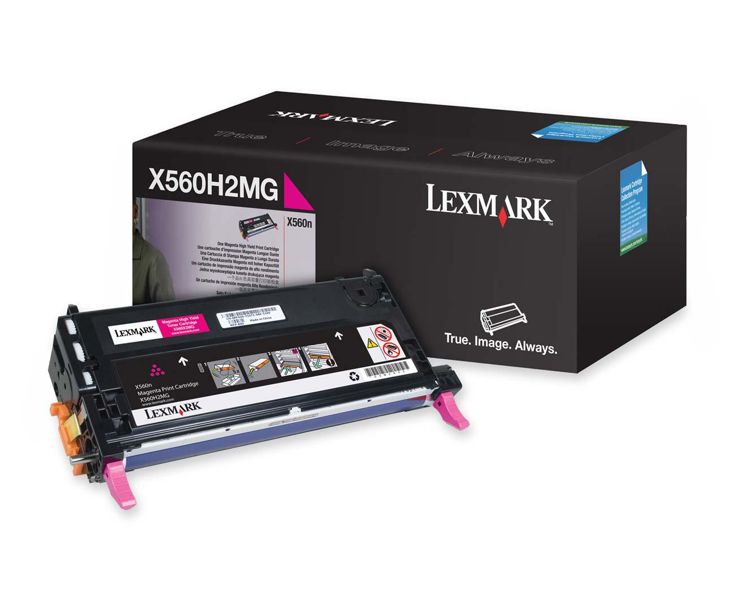 Toner Original - Lexmark X560H2MG Magenta | Para uso con Impresoras Lexmark X560MFP Lexmark X560H2MG  Rendimiento Estimado 10.000 Páginas con cubrimiento al 5%
