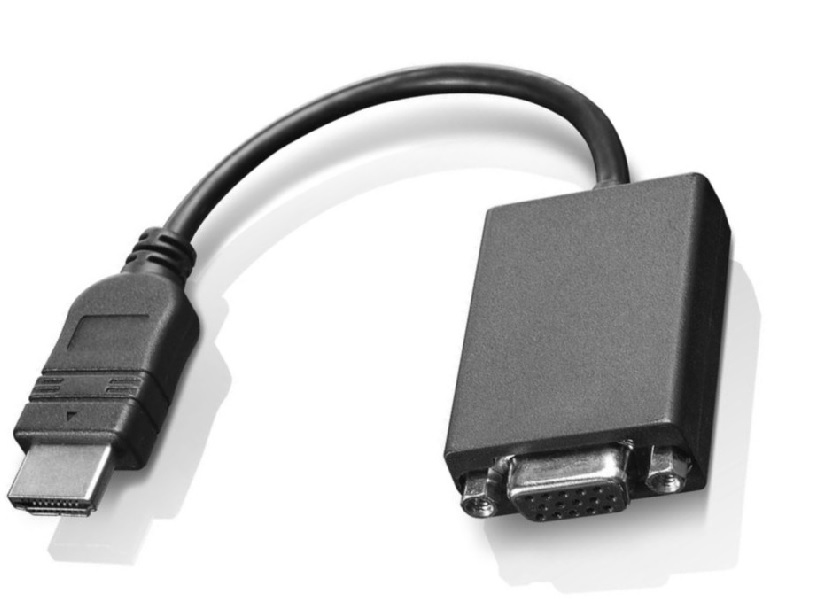 Convertidor HDMI a VGA para Lenovo ThinkPad Edge 11 | Lenovo 0B47069 Plug and Play, Longitud: 20 cm, Conector 1: HDMI (Macho), Conector 2: VGA (Hembra), Resolución: 1920 x 1080 a 60Hz, Garantía: 3-Años