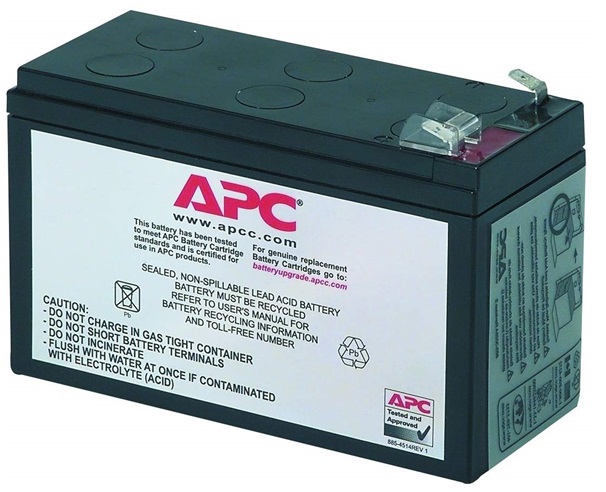 Baterias para UPS - APC RBC110 | Cartucho de Baterías APC # 110. Kit 1x Batería 12V x 84VAh, Sellada libre de mantenimiento, Dimensiones (Al x An x Pr): 105 x 151 x 65 mm, Peso: 2.5Kg, Vida útil esperada: 3-5 años.