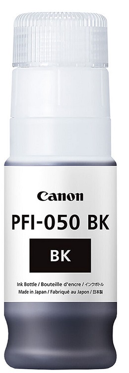 Tinta Canon PFI-050BK Negro / 70 ml | 2306 - 5698C001AA / Original Tinta Canon PFI-050BK, Color Negro, Rendimiento de impresión: 70 mililitros. 