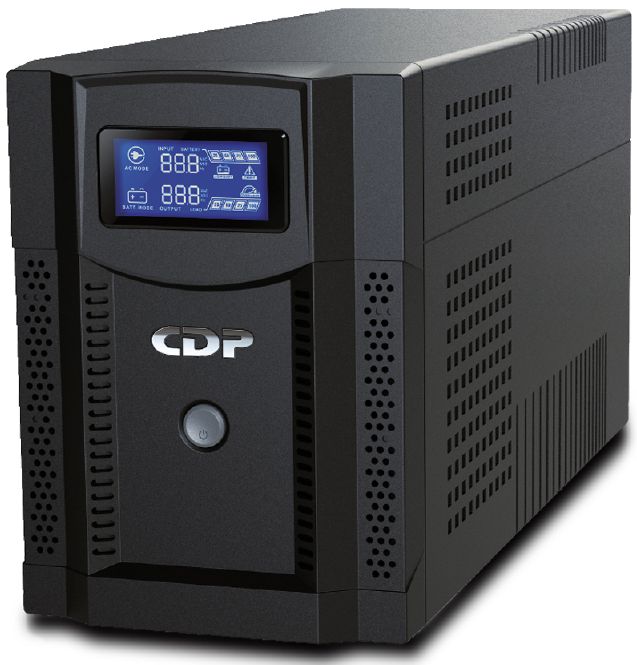 UPS Interactiva Torre - CDP UPRS 2008 / 2KVA | 2KVA / 1.4KW / 120V, Voltajes de Entrada/Salida: 120V/120V ± 10%, Puertos de Salida: 10-NEMA 5-15R (5-Reguladas), Baterías 2x 12V/10Ah 