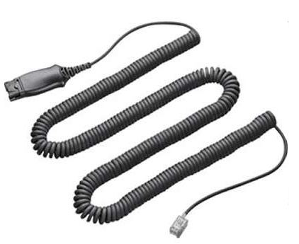 Cable Adaptador QD - Poly HIS Conector / 72442-41 | 2203 - Cable adaptador Poly Plantronics HIS con desconexión rápida (QD – Macho), Compatible con teléfonos Avaya 9600 series. Para aprovechar el audio de banda ancha completo