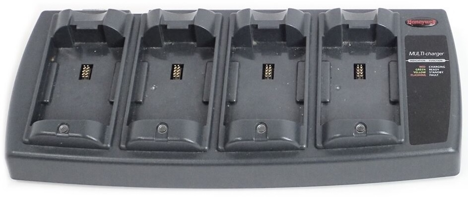 Cargador de batería MX7390CHARGER para Terminal Honeywell Tecton MX7 | 4-Rranuras, Incluye fuente de alimentación y cable de línea