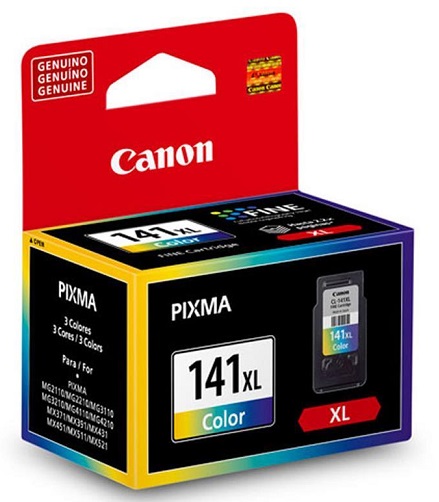 Cartuchos de Tinta Canon para Pixma MG4110 - CL141 XL | Original Tanque de Tinta Tricolor Canon CL-141XL. Rendimiento Estimado 400 Páginas al 5%. CL141XL-5202B001AB.
