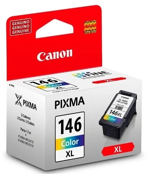 Cartuchos de Tinta Canon para Pixma MG2910 - CL146XL | 2201 - Original Tanque de Tinta Tricolor Canon CL-146 XL 8276B001AA 13-ml. CL 146 XL.   