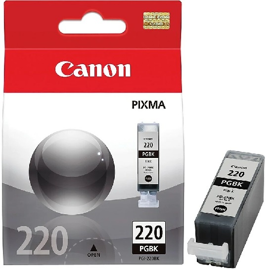 Cartuchos de Tinta Canon para Pixma iP3600 -  PGI220BK | Original Tanque de Tinta Negra Canon PGI-220BK. Rendimiento estimado 450 Páginas al 5%. 2945B001-2945B016AA