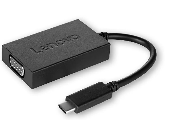 Conversor USB-C a VGA – Lenovo 4X90K86568 | Conector USB-C, Dimensiones: 12 x 35 x 200 mm, Peso: 40 g, Compatible con sistemas ThinkPad, Garantía: 3-Años