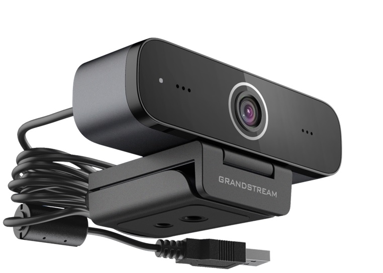 Cámara Web Full HD - Grandstream GUV-3100 / 2MP | 2206 – Webcam USB, Full HD 1080p, Aspecto 16:9, CMOS, 2MP, MJPEG, YUV2, H.264, H.265, Micrófonos omnidireccionales, Supresión y cancelación de ruido, Ángulo de Visión: 88°(D) / 80°(H) / 50°(V). GUV3100