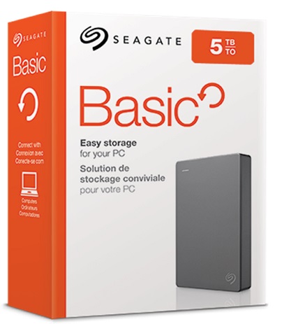 Disco Externo  5TB 2.5'' - Seagate Basic STJL5000400 | 2203 - Disco Externo Seagate, Formato 2.5'', Interface USB 3.0 / USB 2.0, Alimentacion USB, Color Negro