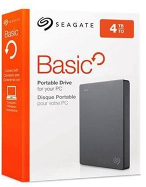 Disco Externo  4TB / Seagate STJL4000400 | 2305 - Disco Externo Seagate Basic de 4TB, Formato 2.5'', Interface USB 3.0 / USB 2.0, Alimentacion USB, Color Gris Oscuro/Negro