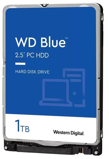 Disco Duro para Portatil 1TB - WD Blue WD10SPZX | 2203 - Disco| Western Digital para PC Portátil, Formato 2.5'', 5400 rpm, Interface SATA III 6 Gb/s, Caché de 128MB, Velocidad 150 MB/s, Bajo consumo de energía 