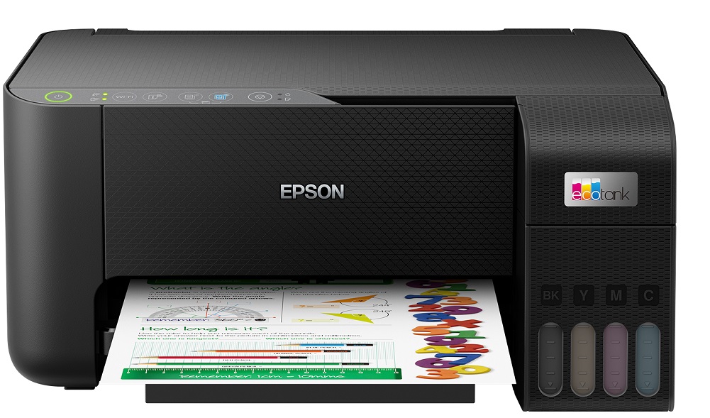Impresora Epson EcoTank L3250 / C11CJ67301 | 2305 – Multifuncional de inyección de tinta, Impresión, Escaneo y Copia, Velocidad de impresión: 33 ppm, Escáner: Cama plana, Resolución Óptica: 1.200 dpi x 2.400 dpi, Ethernet, Wireless