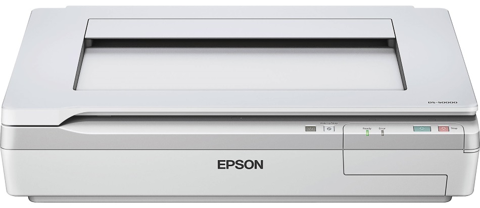 Escaner Cama plana - Epson WorkForce DS-50000 / B11B204121 | Escaner Epson DS-50000, Formato A3, Profundidad de Color 48/24 bits, Resolución 600 dpi,  Velocidad: 0.35 mseg/línea, USB 2.0, TWAIN, ISIS, Ciclo Trabajo: 5.000 páginas/dia.