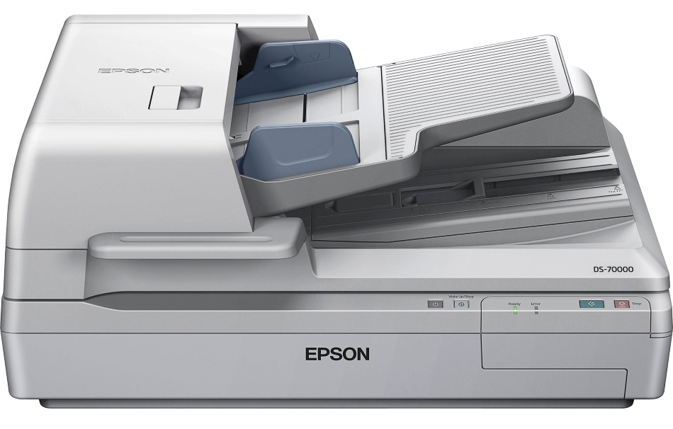 Escaner de Documentos - Epson WorkForce DS-70000 / B11B204321 | 2206 - Escaner de Documentos, Cama plana A3, Resolución: 600 dpi, Profundidad del Bit: 48 bits interno / 24 bits externo, Velocidad de Escaneo: 300dpi, ADF 200 Pg, USB