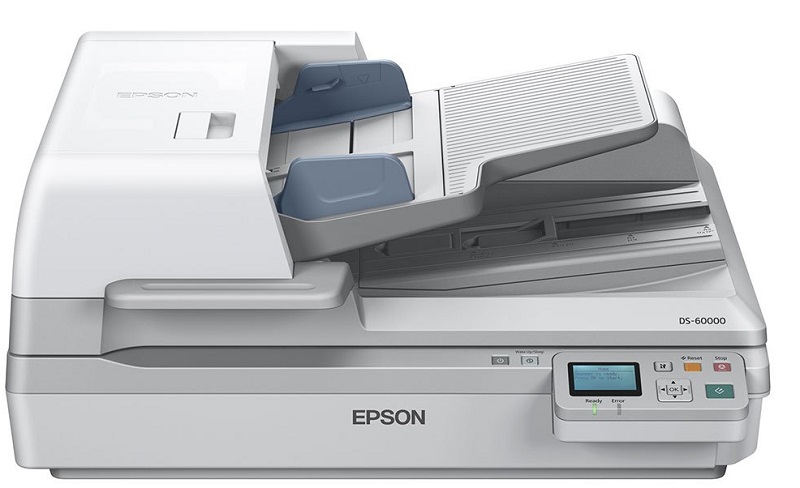  Escáner Epson WorkForce DS-60000 | 2208 - B11B204221 / Escáner Documental, CCD de 4 líneas, Resolución: 600 ppp, Velocidad: 40ppm / 80ipm (Duplex), ADF: 200 hojas, Interfaz: USB 2.0, Volumen diario: 5.000 escaneos 