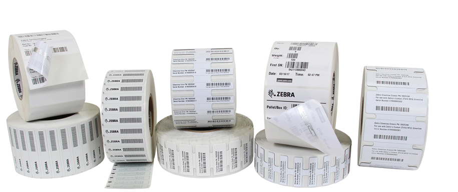 Etiquetas RFID – Zebra 10026644 | 2109 - Etiquetas de papel RFID, Z-Perform 1500T, 4x2’’ (101.6 × 50.8mm), Transferencia térmica, Recubierto, Adhesivo permanente, Rangos de lectura más largos, núcleo de 3’’ (76.2 mm), 1500 por rollo, 1 rollo por caja