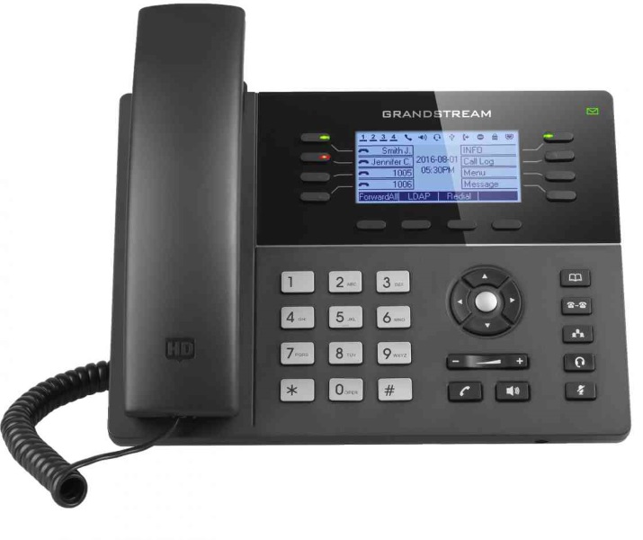 Teléfono IP Grandstream GXP-1782 | 2206 - Teléfono IP de Gama Media, 4 Cuentas SIP, 8 Teclas de Línea, Conferencia de 5 Vías, 4 Teclas XML Programables, 2x LAN Port Gigabit, Pantalla LCD de 200 x 80, Audio HD, PoE Integrado, QoS, Soporte Multilenguaje