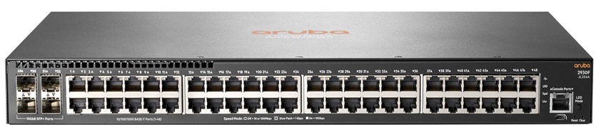 Switch 48-Puertos - HPE Aruba 2930F JL254A / SFP+ 10G | Capa 3, Administrable, Apilable (Stack), 48-Port Gigabit, 4-SFP+ 10G, RAM 1GB, ARM Cortex 1016Mhz, 112Mpps, 176Gbps, MAC 32k 