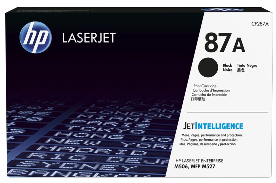 Toner para HP LaserJet M506 / HP 87A | 2402 - Toner Original CF287A Negro para HP LaserJet Enterprise M506. Rendimiento 8.550 Páginas al 5%. HP M506dn M506n M506x 
