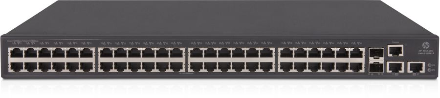  Switch 48-Puertos - HPE OfficeConnect 1950 JG961A / 2-SFP+ 10G | Conmutador HP 1950, Administrable Capa 3, 48 LAN Port Gigabit, 2 LAN 10G Base-T, 2 SFP+ 10G, Ram 1GB, Memoria Flash 128MB, Apilado Virtual 4-Switches, Velocidad 130.9 Mpps 