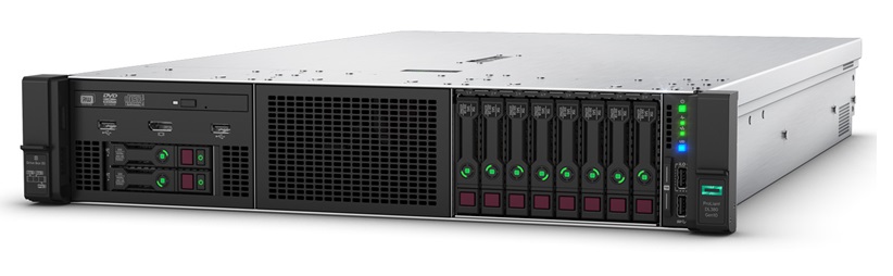  Servidor Rack - HPE ProLiant DL380 Gen10 826565 | Formato Rack (2U), Procesador: 1 x HPE Intel Xeon-S 4114 (10-Core, 2.2GHz, 13.75MB L3 Cache), Memoria Ram: 32GB 2400MHz, Red: Embedded Ethernet 1GbE 4-Port, No Incluye Discos, No Incluye DVD/RW