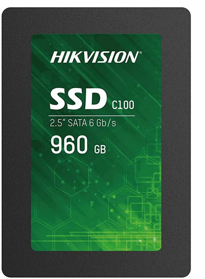 SSD Hikvision C100 /  960GB SATA  | 2201 – Unidad SSD C100 de 960GB, SFF: 2.5'' 7mm, SATA 6.0 Gb/s, NAND Flash: 3D TLC, Lecturas: 64K IOPS, Escritura: 72K IOPS, Lectura secuencial: 550MB/s, Escritura secuencial: 480MB/s, TBW: 320TB. HS-SSD-C100/960G 