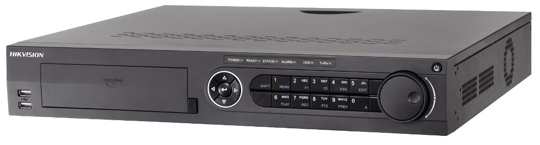  DVR 24 Canales - Hikvision DS-7324HQHI-K4 | 2110 - Grabador Digital de 24 entradas de vídeo 5 en 1 (HD-TVI, AHD, HD-CVI, Analógico, IP) Soporta 16 Canales IP Resolución de grabación: 1080p a 25-ips Análogo, 4MP a 15-ips Análogo Canales 1,2,3 y 4 