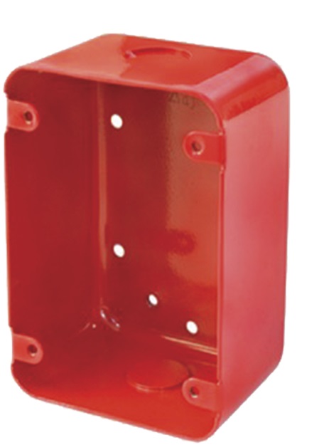 Caja 2’’ x 4’’ para Montaje – Honeywell PSBB | 2111 – Caja 2'' x 4'' para montaje de estaciones de jalón análogas y convencionales, Profundidad: 35 mm, Ancho: 105 mm, Compatibilidad: BG-12LR Estación de liberación del agente, Color: Rojo, Materiales: Meta