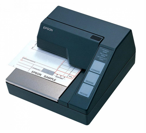 Impresora de Cheques - Epson TM-U295 / Serial | 2110 - Impresora de Cheques y Recibos, Matriz de Punto 7-Pines, Puerto Serial, Color Gris Oscuro, Velocidad de Impresión 2.1lps, Resolución 13.5 cpi, Ancho Papel 210 mm, No Incluye Fuente de poder