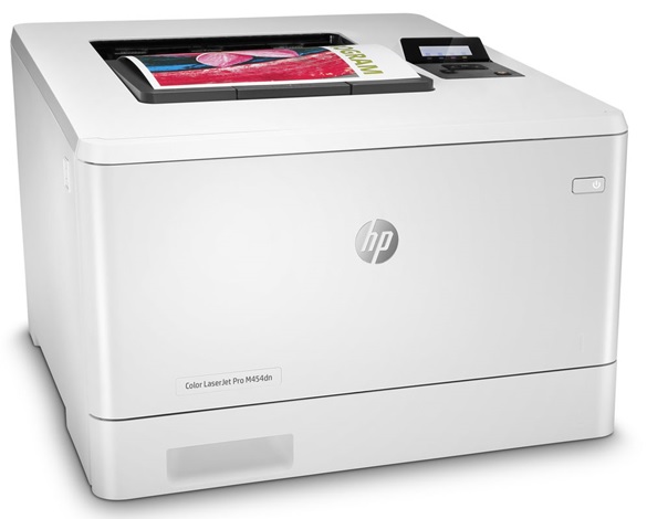  Impresora Láser Color – HP LaserJet Pro M454dn W1Y45A | Funciones: Solo Impresión, Formatos de Impresión (A4, Carta, Oficio), Velocidad Hasta 28ppm, Resolución Hasta 600dpi, Memoria RAM 512MB, Conectividad (Wi-Fi, USB 2.0, LAN Port Gigabit)