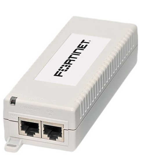 Inyector PoE - Fortinet GPI-115 | 2108 - Inyector PoE, Compatible con IEEE 802.3af, rango medio, 15.4W, Gigabit Ethernet (GE) PoE, Longitud máxima: 100 m, Conectores blindados: RJ-45, EIA 568A y 568B, MTBF: 100.000 horas, Voltaje salida: 50V CC. GPI115  