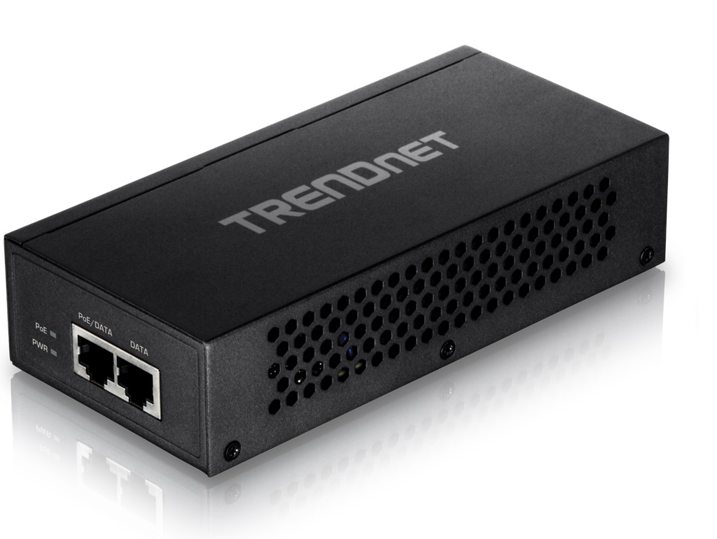 Inyector PoE Gigabit - TrendNet TPE-117GI | 2108 - Inyector Ultra PoE Gigabit, Compatible con IEEE 802.3ab Gigabit y 802.3af PoE, Transmisión de señal PoE: Hasta 100 metros, 1 x RJ45 Gigabit Ethernet (entrada), 1 x RJ45 Gigabit Ethernet PoE (salida)