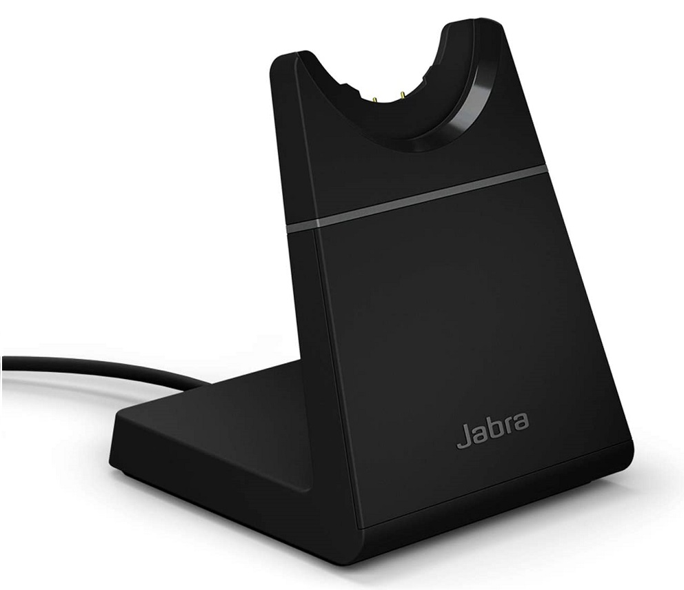 Estación Carga para Jabra Evolve2 65 | 2203 – 14207-55 / Unidad de carga para Jabra Evolve2 65, Tipo de conector: USB tipo A, Dimensiones: 140 x 93 x 41 mm, Peso: 28.5 g, Color: Negro