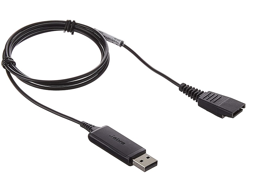 Adaptador USB- Jabra Link 230 / 230-09 | 2203 – Adaptador USB Plug and Play, apto para todos los microauriculares con cable de Jabra para teléfonos de escritorio, Procesamiento de señal digital (DSP), Filtrado de ruido