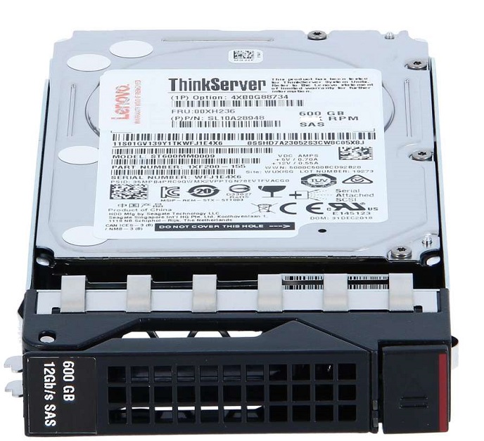 Unidad HDD 600GB – Lenovo ThinkServer Gen 5 SAS 15K RPM / 4XB0G88746 | 2201 – Unidad HDD ThinkServer Gen 5 de 600GB, Velocidad de rotación: 15K RPM, Factor de forma: 3.5’’ (LFF), Interfaz: SAS, Velocidad: 12 Gb/seg, Intercambiable en caliente